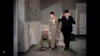 laurel and hardy  blockheads scene1938  colorized [upl. by Franky235]