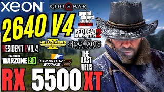 XEON X99 2640 V4  RX 5500XT TESTE EM JOGOS EM 2024 PC GAMER BARATO [upl. by Yrelle596]