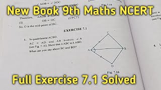 Class 9 Maths  Chapter 7  Exercise 71  Triangles  NCERT New Book [upl. by Noe616]