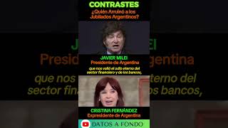 Argentina Milei y Cristina Fernandez Jubilados kirchnerismo shorts milei DatosArg javiermilei [upl. by Nye257]