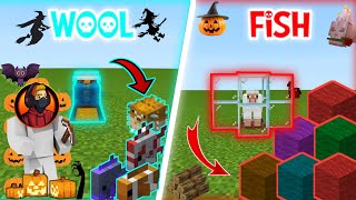 Minecraft pocket edition wool farm and fish Farm easy tutorial122 Minecraft wool farm and fish Farm [upl. by Cohlier974]