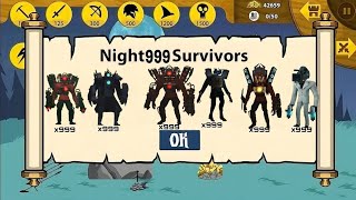 MOD NIGHT 999 SURVIVORS UNLOCKED TV MAN x999 ARMY SKIBIDI TOILET VIP MODS  STICK WAR LEGACY [upl. by Atronna]