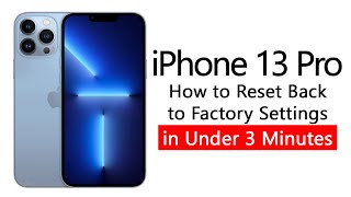 How to Reset iPhone 13 Pro Back to Factory Settings  iPhone 13 Pro Max [upl. by Ieppet]