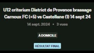 U12 criterium District de Provence brassage Carnoux fc 5 vs Castellane 1 14 sept 24 [upl. by Naedan879]