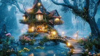 THE FAIRY WINTER COTTAGE  Magical Flute Music amp Snowfall for Stress Relief Relax Mind Healing ❄️ [upl. by Ransell]