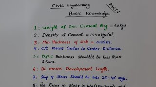 Civil Engineering Basic Knowledge part 1 [upl. by Favata985]