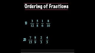 QUICK Tricks to Order Fractions with LCM MethodFractionTips [upl. by Kasey263]