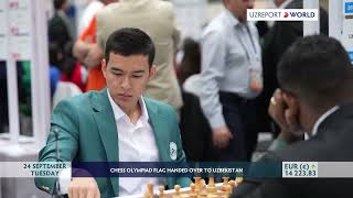 CHESS OLYMPIAD FLAG HANDED OVER TO UZBEKISTAN [upl. by Noiroc]