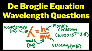 De Broglie Equation Explained Solve Wavelength Problems in Chemistry Easy Guide [upl. by Marjorie79]