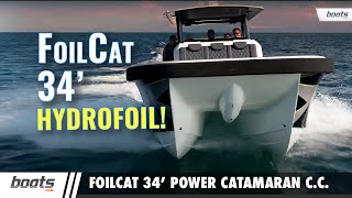 FoilCat Amazing 34 Hydrofoil Power Catamaran Center Console Boat [upl. by Fesoj]