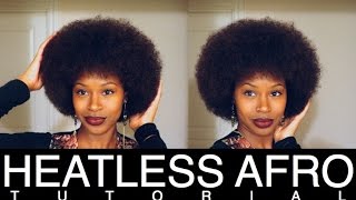 HEATLESS Afro Tutorial [upl. by Aloeda]