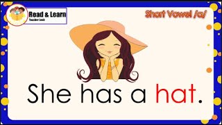 CVC Short Vowel A words amp sentences l Read amp Learn [upl. by Neom]