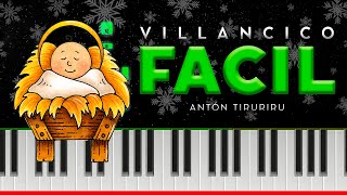 Anton Tiruriru Piano tutorial PARA PRINCIPIANTES 😇🎄  Villancicos de navidad en piano 🎹 [upl. by Atinahs779]