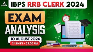 IBPS RRB Clerk Analysis 2024  RRB Clerk 3rd Shift Analysis  Asked Questions amp Expected Cut Off [upl. by Colner409]