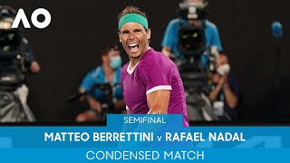 Matteo Berrettini v Rafael Nadal Condensed Match SF  Australian Open 2022 [upl. by Ordnajela]