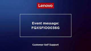 Event message FQXSFIO0036G [upl. by Sylvia]