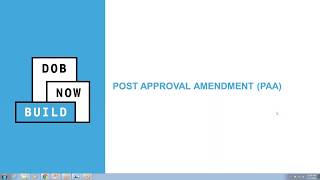 DOB NOW Build  PA Submit a Place of Assembly  Post Approval Amendment [upl. by Deena]