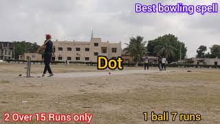 Best bowling just 15 runs in 2 over mien Best inswing outswing bowling in tape ball cricket [upl. by Leffert831]