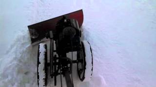 Planet Jr tuffy snow plowing drive way [upl. by Lede]