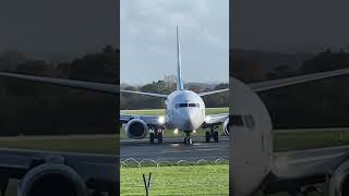 Luxair 737700 diverted to Manchester aviation shortvideo lux luxembourg luxair airlinevideos [upl. by Enavi]