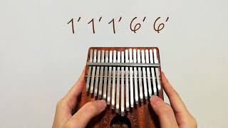 Sound of Silence  Kalimba Easy Tutorial [upl. by Karlene921]