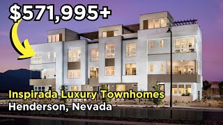 New Modern Luxury Townhomes For Sale in Inspirada Henderson NV [upl. by Garges]