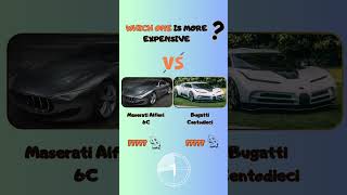 Maserati Alfieri 6C VS Bugatti Centodieci  mostexpensivecarsexpensivebestcars [upl. by Nevur378]