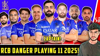 IPL 2025  RCB Dangerous Playing 11 After Mega Auction  Salt Bhuvi Liam Krunal Virat Tim Jite [upl. by Lamoree322]