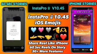 instapro v1075  iOS Emojis  iOS Fonts  Round Edge Story  Instapro New Update [upl. by Galasyn]