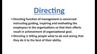 Features Characteristics of Directing  Directing chapter  7  Class  12  Business studies [upl. by Angelico]