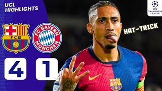 Barcelona vs Bayern Munich 41 Highlights amp All goals 2024 [upl. by Yelkrab133]