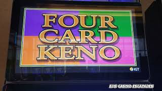 KENO  4 Card Session  Harrahs Socal [upl. by Doretta]