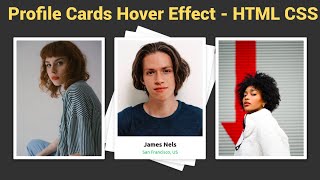 Create Profile Cards Stack Hover Effect  HTML CSS  EASY [upl. by Elimay]