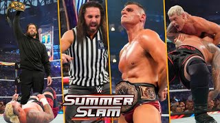 WWE SummerSlam 2024 Full Highlights And Results  Roman Reigns Returns Gunther Champion CM Punk [upl. by Batholomew]