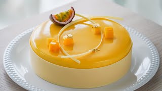 Mango Passion Fruit Mousse Cake [upl. by Dulcia]