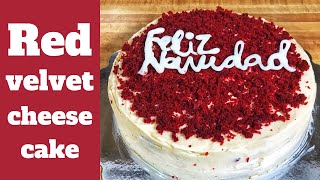 Pastel Red velvet con Cheesecake Receta fácil [upl. by Yzeerb]