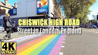 Chiswick high road London walking tour  4K [upl. by Elrae]