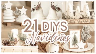 NAVIDAD🌲21 DIYS FÁCILES PARA DECORAR TU HOGAR  IDEAS ELEGANTES Y ECONÓMICAS QUE TIENES QUE PROBAR [upl. by Novart]