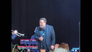 Russell Crowe being showbiz at Glastonbury 2024 [upl. by Pavia]