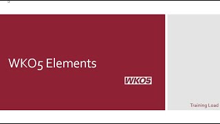 WKO5 Elements Training Load [upl. by Dickenson219]