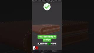 How to make stitching in Blender 3d shorts blender 3d [upl. by Desdamonna553]