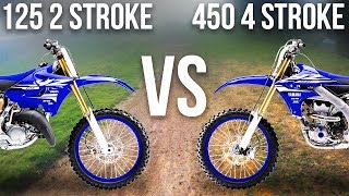 125 2 STROKE VS 450 4 STROKE [upl. by Nnalyrehs]