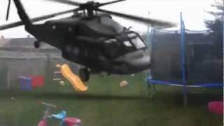 Helicopter crash in our back garden [upl. by Norby389]