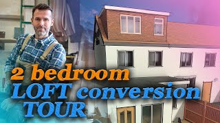 LOFT CONVERSION UK  2 bedrooms loft conversion TOUR [upl. by Ailecra436]