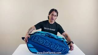 Babolat Pure Drive 10th Gen Blue Racquet Holder x12 Tennis Bag [upl. by Wetzell416]