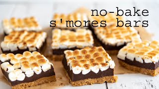 NoBake Smores Bars  traybakes amp more [upl. by Nod]