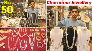 Gold Jewellery Pearl Satlada Navarantan Neck Sets  Charminar Lad Bazar Jewellery Manufacturer [upl. by Aurelius589]