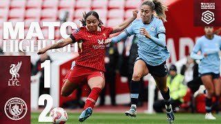 Highlights Late Shaw Goal In Anfield Fixture  Liverpool Women 12 Manchester City [upl. by Rekcut]