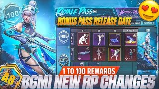 Bgmi new Royal pass  1 to 100 Bgmi new Rp changes  bgmi November December Elite pass  bgmi [upl. by Aspia]