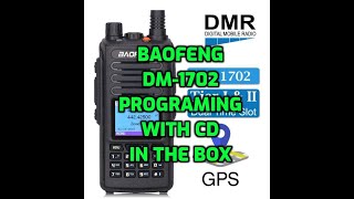 BAOFENG DM 1702 DMR Programing Radio Using the CD in the Box [upl. by Sturges]